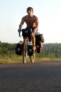 Gareth Collingwood (El Pedalero) riding in Paraguay